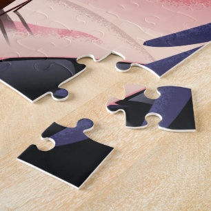 Lake Tahoe sierra nevada vintage ski poster Puzzle