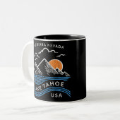 Lake Tahoe Sierra Nevada Zweifarbige Tasse (Vorderseite Links)