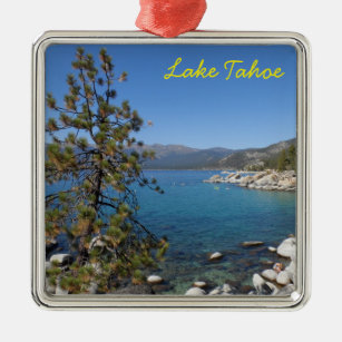 Lake Tahoe Silbernes Ornament