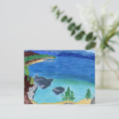 Lake Tahoe Sketch Postkarte (Stehend Vorderseite)