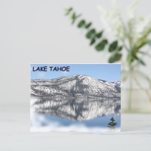 Lake Tahoe Snowflake 1 Postkarte (Stehend Vorderseite)