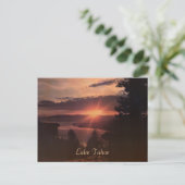 Lake Tahoe Sunrise Vintage Postkarte (Stehend Vorderseite)