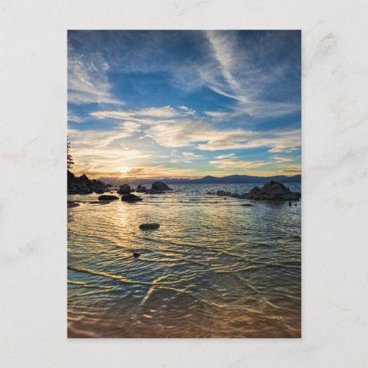 Lake Tahoe Sunset Postkarte (Vorderseite)