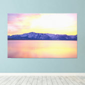 Lake Tahoe Sunset Wall Art, 60x38 Grosse Leinwand (Insitu (Holzboden))
