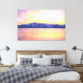 Lake Tahoe Sunset Wall Art, 60x38 Grosse Leinwand (Insitu (Schlafzimmer))