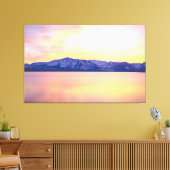 Lake Tahoe Sunset Wall Art, 60x38 Grosse Leinwand (Insitu (Wohnzimmer))