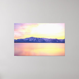 Lake Tahoe Sunset Wall Art, 60x38 Grosse Leinwand