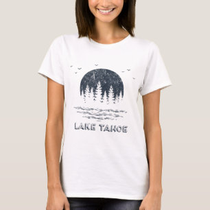 Lake Tahoe Trees Moon Familienurlaub Outdoorsy Na T-Shirt