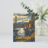 Lake Tahoe Vintag Postkarte (Stehend Vorderseite)