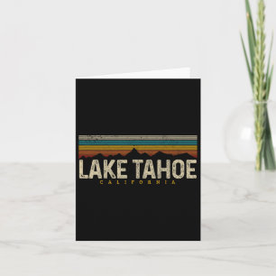 Lake Tahoe Vintage Berge Wandern Camping Retro Karte