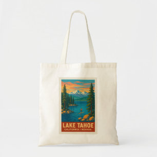Lake Tahoe Vintage Reiseplster Tragetasche