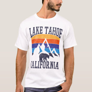 Lake Tahoe - Vintage Retro Kalifornischer Bär T-Shirt