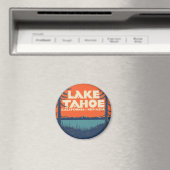 Lake Tahoe Vintage Travel Decal Design Magnet (In Situ (Geschirrspüler))