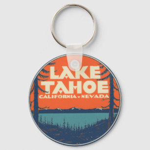 Lake Tahoe Vintage Travel Decal Design Schlüsselanhänger