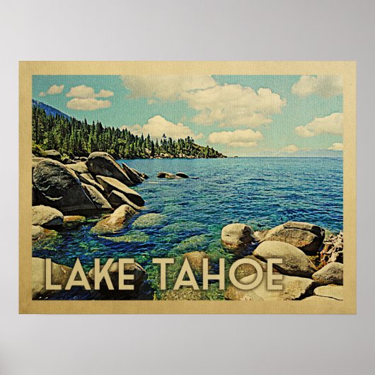 Lake Tahoe Vintage Travel Poster (Vorne)