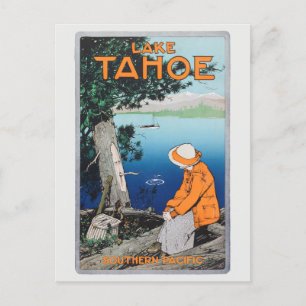Lake Tahoe Vintage Travel Poster 1923 Postkarte