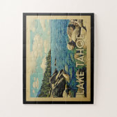 Lake Tahoe Vintage Travel Puzzle (Vertikal)