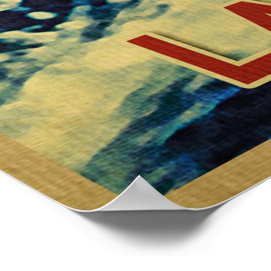 Lake Tahoe Water Skier Poster (Ecke)