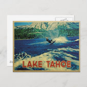 Lake Tahoe Water Skier Postkarte (Vorne/Hinten)