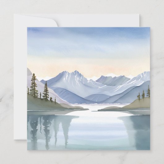 Lake Tahoe | Watercolor Rodelbahn mit Aussicht Karte (Vorderseite)