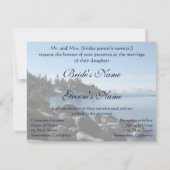 Lake Tahoe Wedding Einladung (Rückseite)