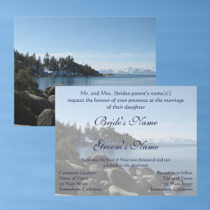 Lake Tahoe Wedding Einladung
