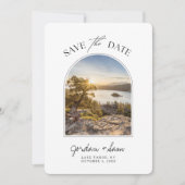 Lake Tahoe Wedding Emerald Cove Save the Date Einladung (Vorderseite)