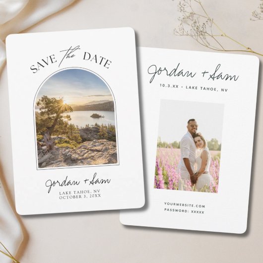 Lake Tahoe Wedding Emerald Cove Save the Date Einladung