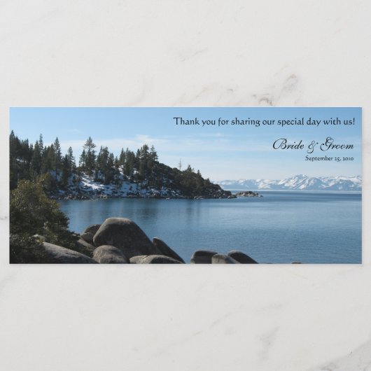 Lake Tahoe Wedding Program Programm (Rückseite)