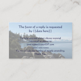 Lake Tahoe Wedding Response Card Begleitkarte
