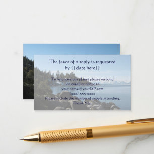 Lake Tahoe Wedding Response Card Begleitkarte