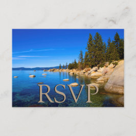Lake Tahoe Wedding RSVP Karte