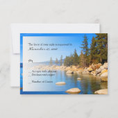 Lake Tahoe Wedding RSVP Karte (Rückseite)