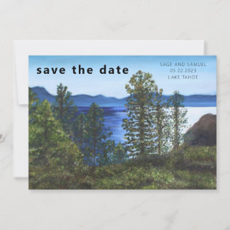 Lake Tahoe Wedding Save the Date Einladung