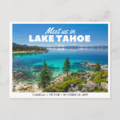 Lake Tahoe Wedding Save the Date Postcard Postkarte (Vorderseite)