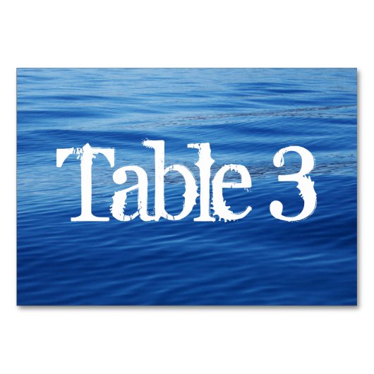 Lake Tahoe Wedding Tischnummer (Rückseite)