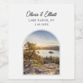 Lake Tahoe Wedding Wine Label Weinetikett (Einzelnes Label)