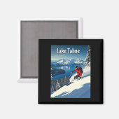 Lake Tahoe Winter Skiing Adventure  Magnet (Vorderseite/Rückseite)