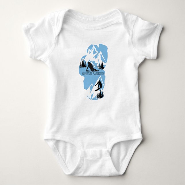 Lake Tahoe: Winterabenteuerspielplatz Baby Strampler (Vorderseite)