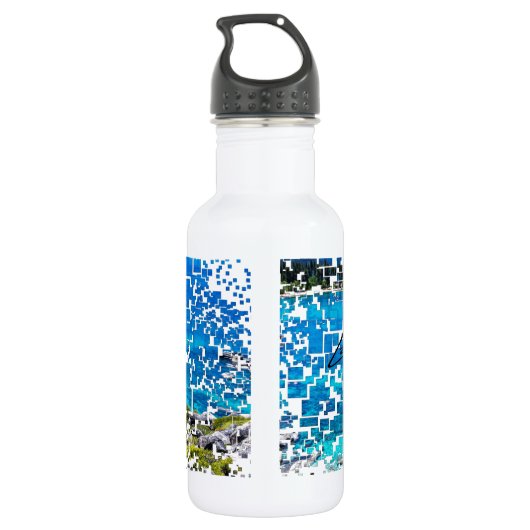 Lake- Tahoegraphik Edelstahlflasche (Rückseite)