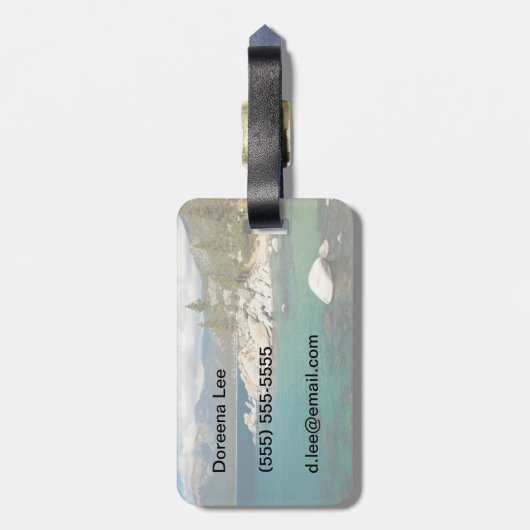 Lake- Tahoelandschaft Gepäckanhänger (Rückseite vertikal)