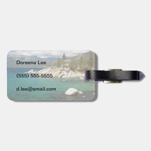 Lake- Tahoelandschaft Gepäckanhänger (Rückseite horizontal)