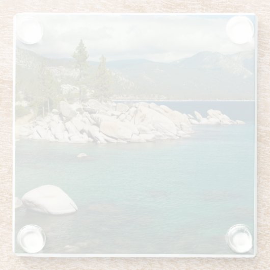 Lake- Tahoelandschaft Glasuntersetzer (Rückseite)