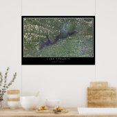 Lake Talquin Florida Satellite Poster Karte (Küche)