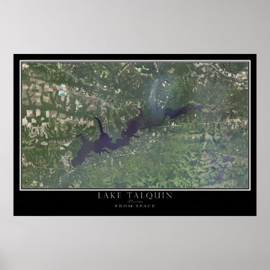 Lake Talquin Florida Satellite Poster Karte (Vorne)