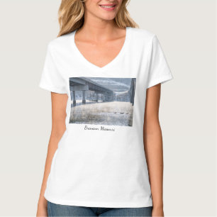 Lake Taneycomo Foggy Winter Fishing T - Shirt