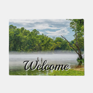 Lake Taneycomo Summer Fog Willkommen Doormat Fußmatte