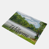 Lake Taneycomo Summer Fog Willkommen Doormat Fußmatte (Schrägansicht)