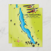 Lake Tanganika Afrikanische Karte (Vorne/Hinten)