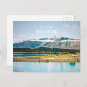 Lake Tekapi New Zealand South Island Reise Postkarte (Vorne/Hinten)
